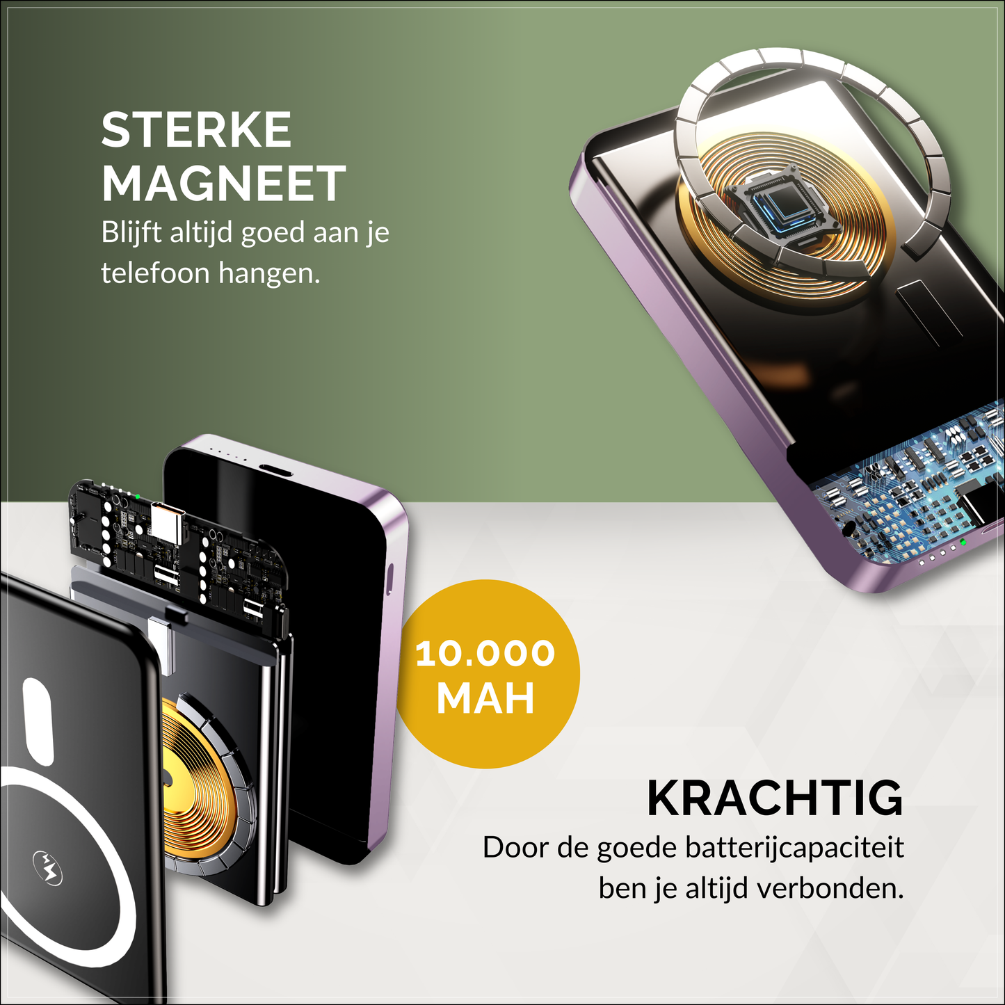 Simpsune - MagSafe Powerbank - 10000mAh - 22.5W Snellader