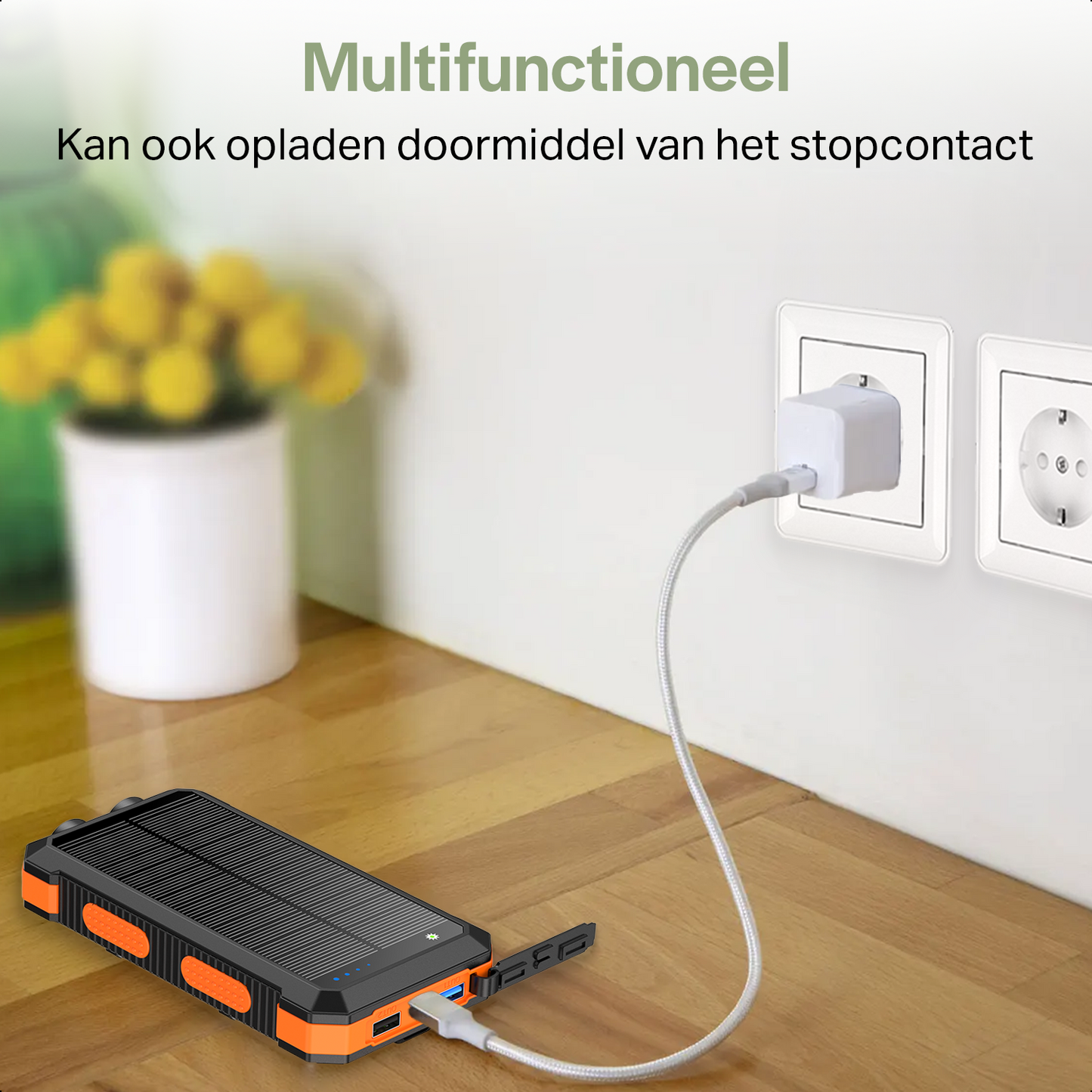 SimpSune - Solar Powerbank met Magsafe Zwart 24000mAh - simpsune