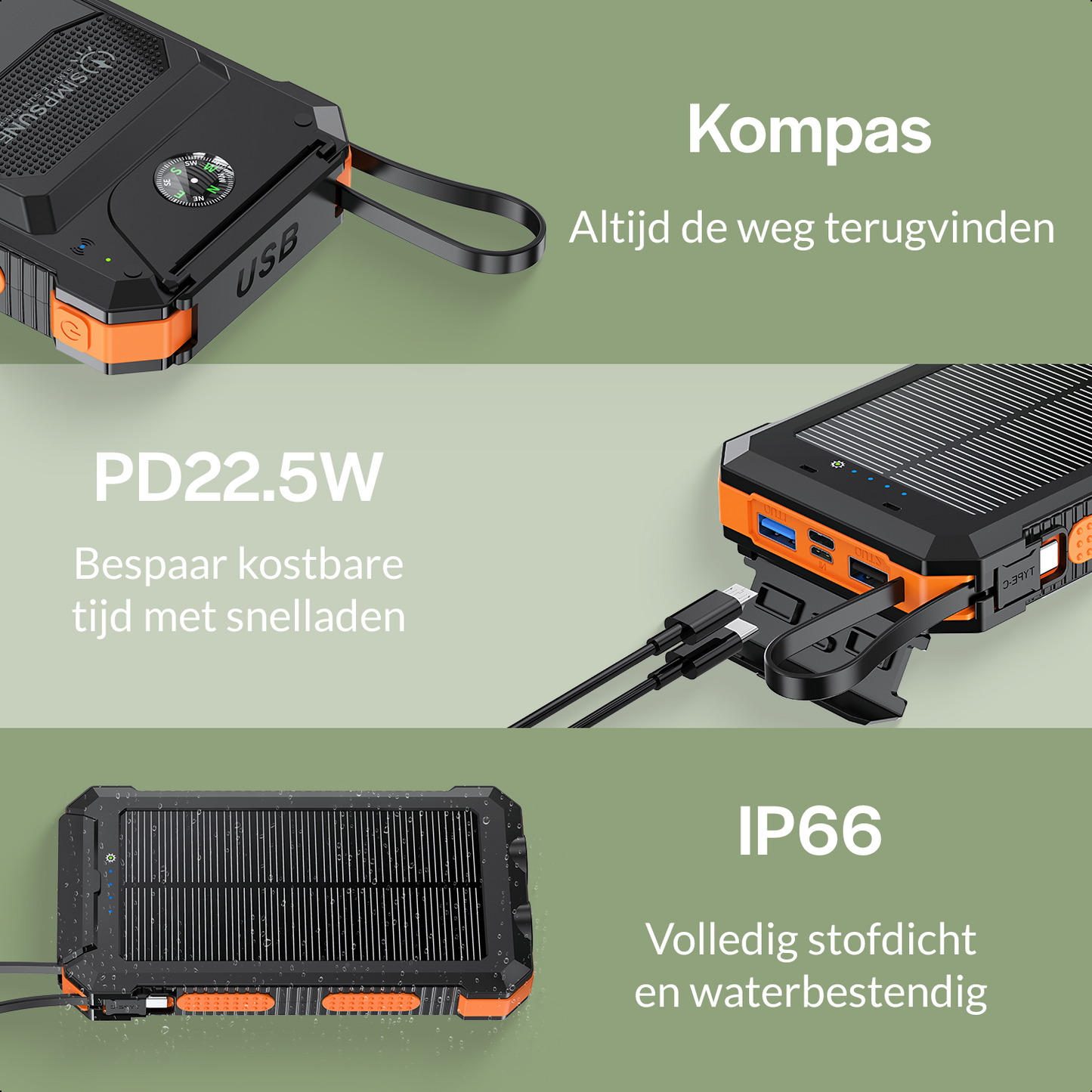 SimpSune - Solar Powerbank - 24000mAh - simpsune