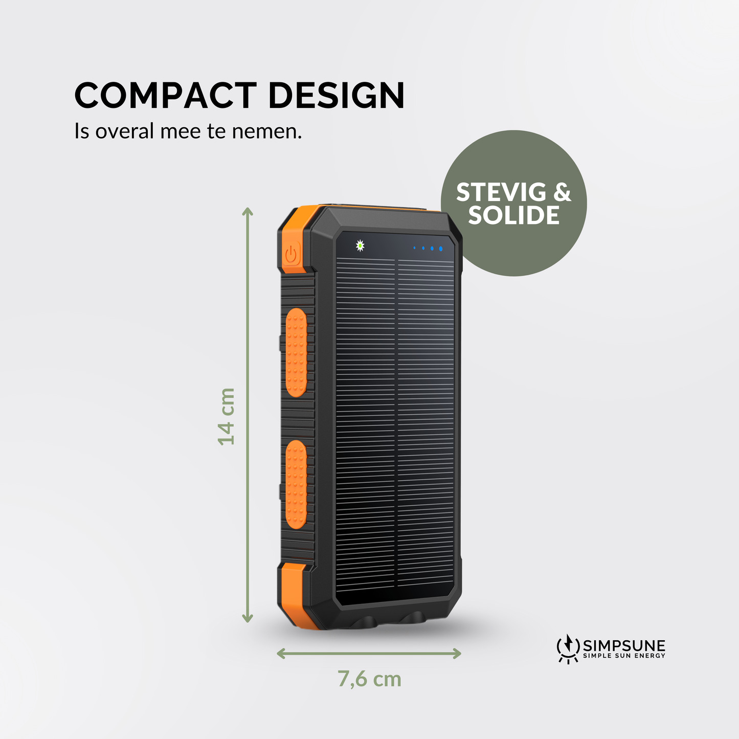 SimpSune - Solar Powerbank met Magsafe Zwart 24000mAh