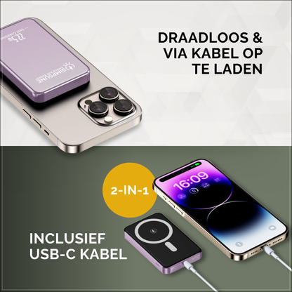 Simpsune - MagSafe Powerbank - 10000mAh - 22.5W Snellader