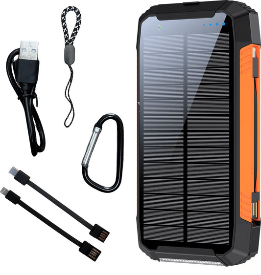 SimpSune - Solar Powerbank - 41000mAh - Ingebouwde Kabels