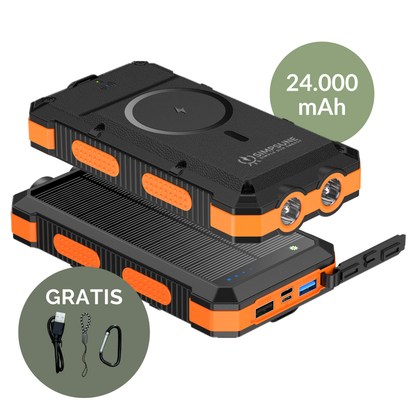 SimpSune - Solar Powerbank met Magsafe Zwart 24000mAh