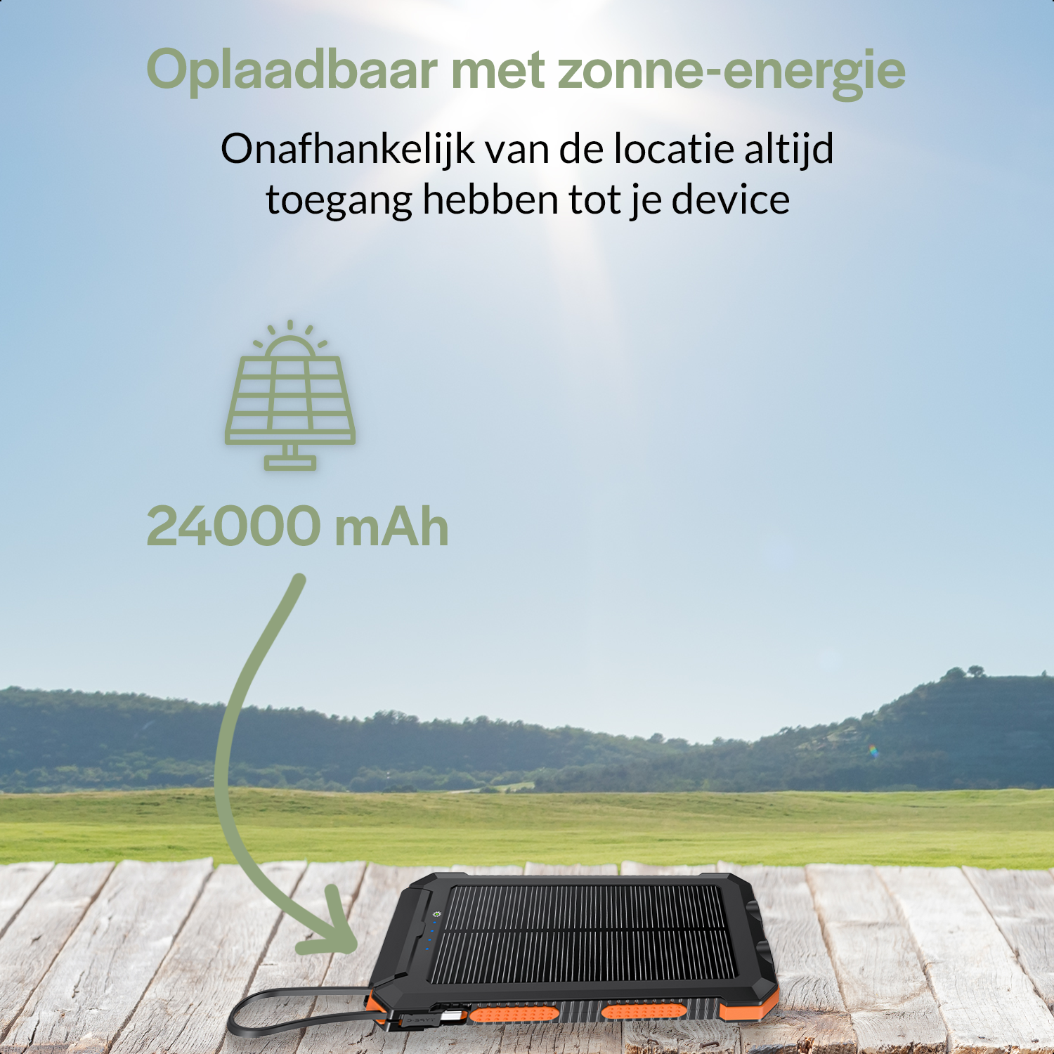 SimpSune - Solar Powerbank - 24000mAh - simpsune
