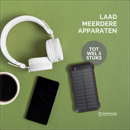 SimpSune - Solar Powerbank met Magsafe Zwart 24000mAh